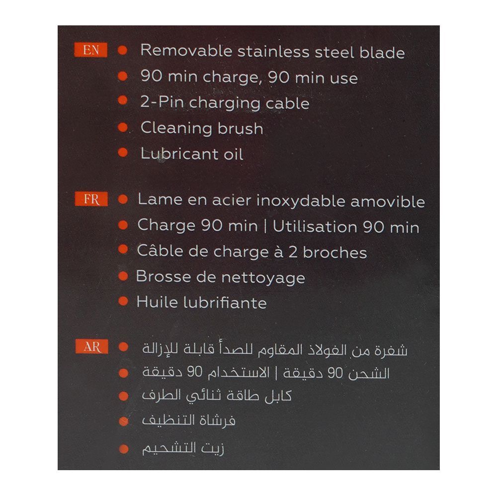 Tune Classic High-Precision Beard Trimmer, 1.5 Hours Runtime, TR-304 - Image 6