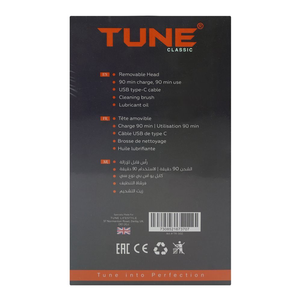Tune Classic High-Precision Nose & Ear Trimmer, 90 Minutes Runtime, TR-502 - Image 5