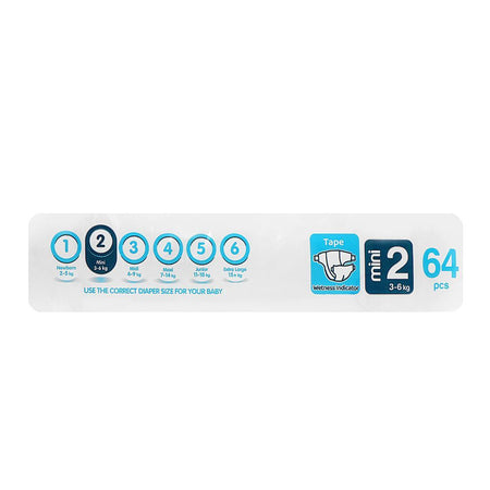 Molfix Premium Diaper, Jumbo Economy, Mini 2, 3-6KG, 68-Pack - Image 3