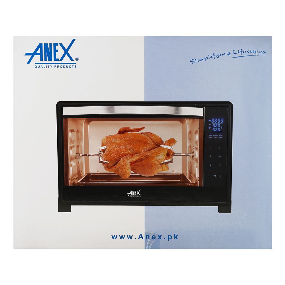 Anex Deluxe Oven Toaster, 2200W, 60 Liters, Black, AG-3080 - Image 5