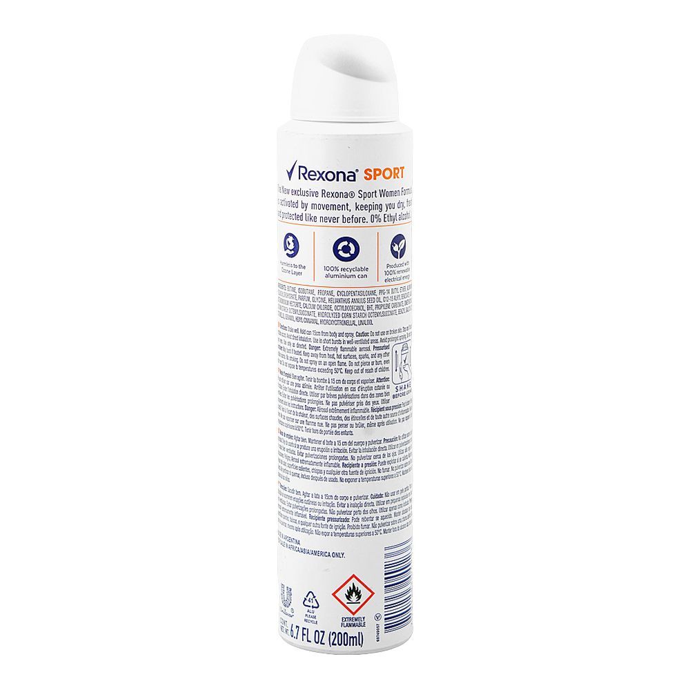 Rexona Motion Activated Sport 72H Anti-Perspirant Body Spray, Anti-Perspirant, 200ml - Image 2