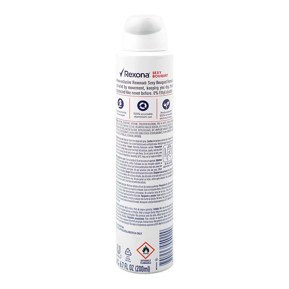 Rexona Motion Activated Sexy Bouquet 72H Anti-Perspirant Body Spray, Anti-Perspirant, 200ml - Image 2