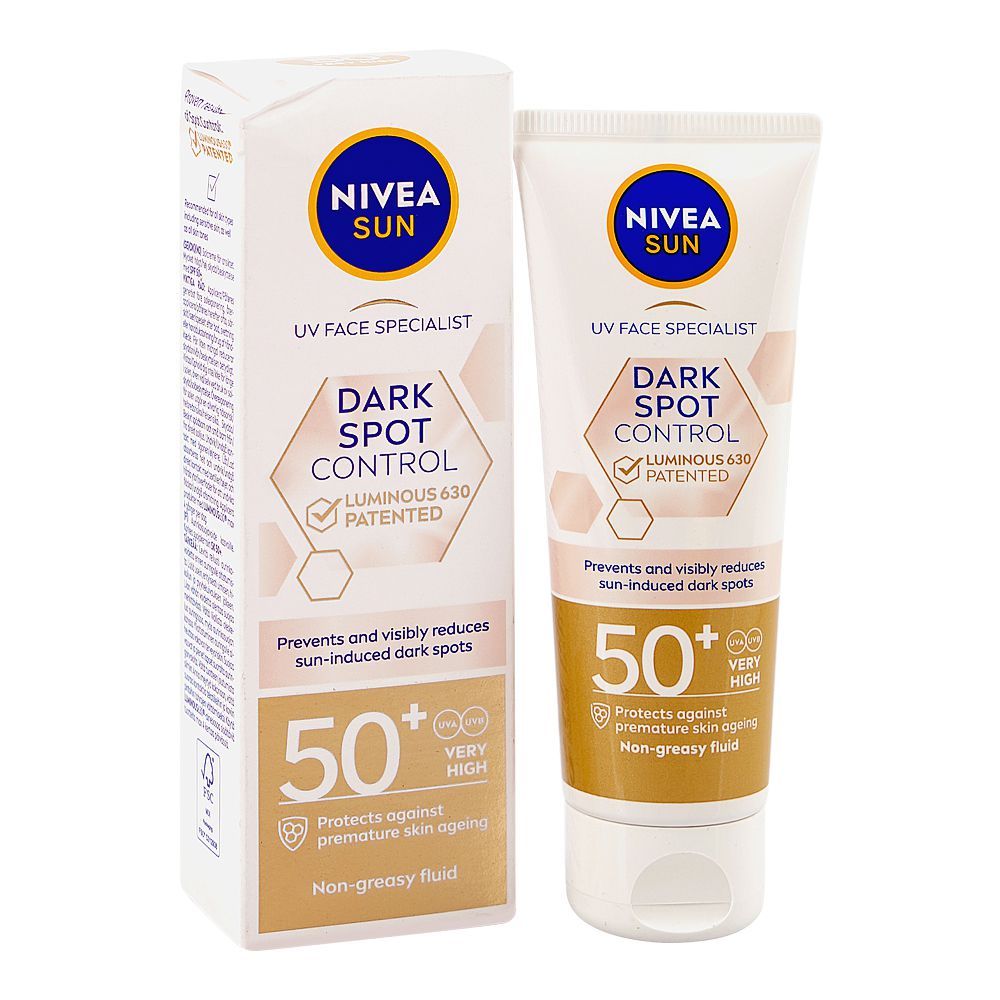 Nivea Sun UV Face Specialist Dark Spot Control Luminous 360 Patented Sunscreens, SPF50+ 40ml - Main Image
