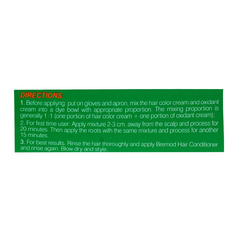 Bremod Hair Color Cream, 100ml, 0/11 Ash - Image 5