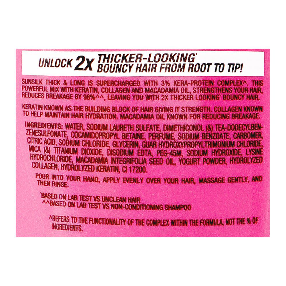 Sunsilk Thick & Long Kera-Protein Complex 3% Shampoo, For Thick & Bouncy Hair, 660ml, Save Rs.155/- - Image 3