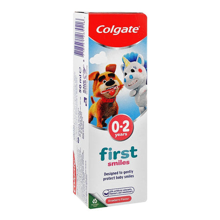 Colgate Kids First Smiles Toothpaste, For 0 To 2 Years, Strawberry, 50ml - Main Image