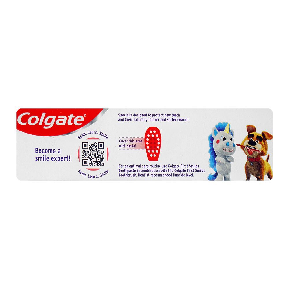 Colgate Kids First Smiles Toothpaste, For 0 To 2 Years, Strawberry, 50ml - Image 2