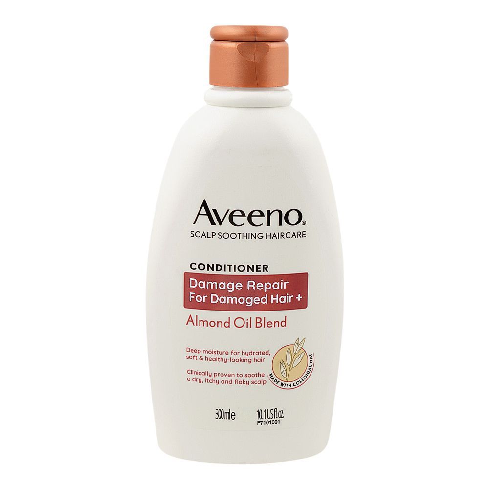 Aveeno Almond Oil Blend Damage Repair Conditioner, Avocado Oil, Citric Acid, For Sensitive Skin, 300ml - Main Image