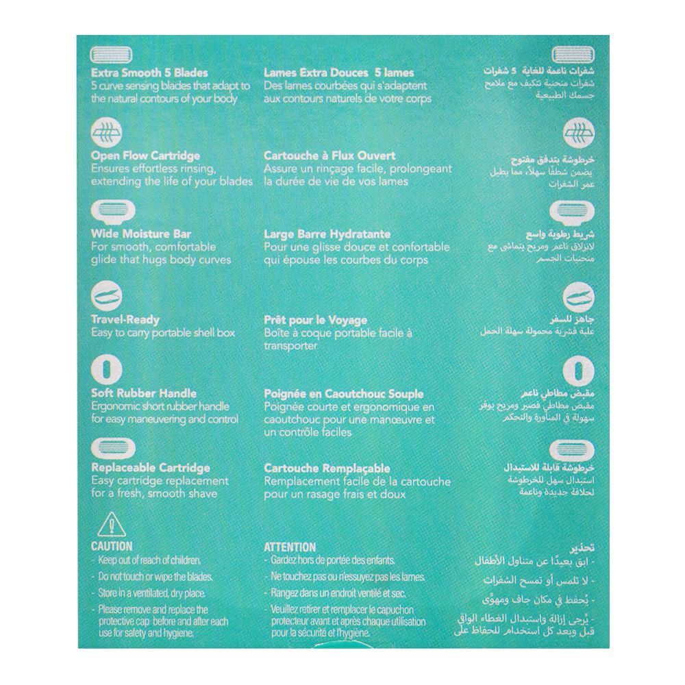 Treet Estela Handy 5 Women Body Razor, For Women, 1-Pack - Image 3