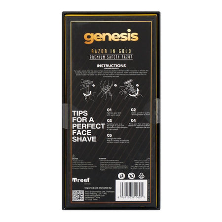 Treet Genesis Razor In Gold Premium Safety, For Men, 1-Pack - Image 2