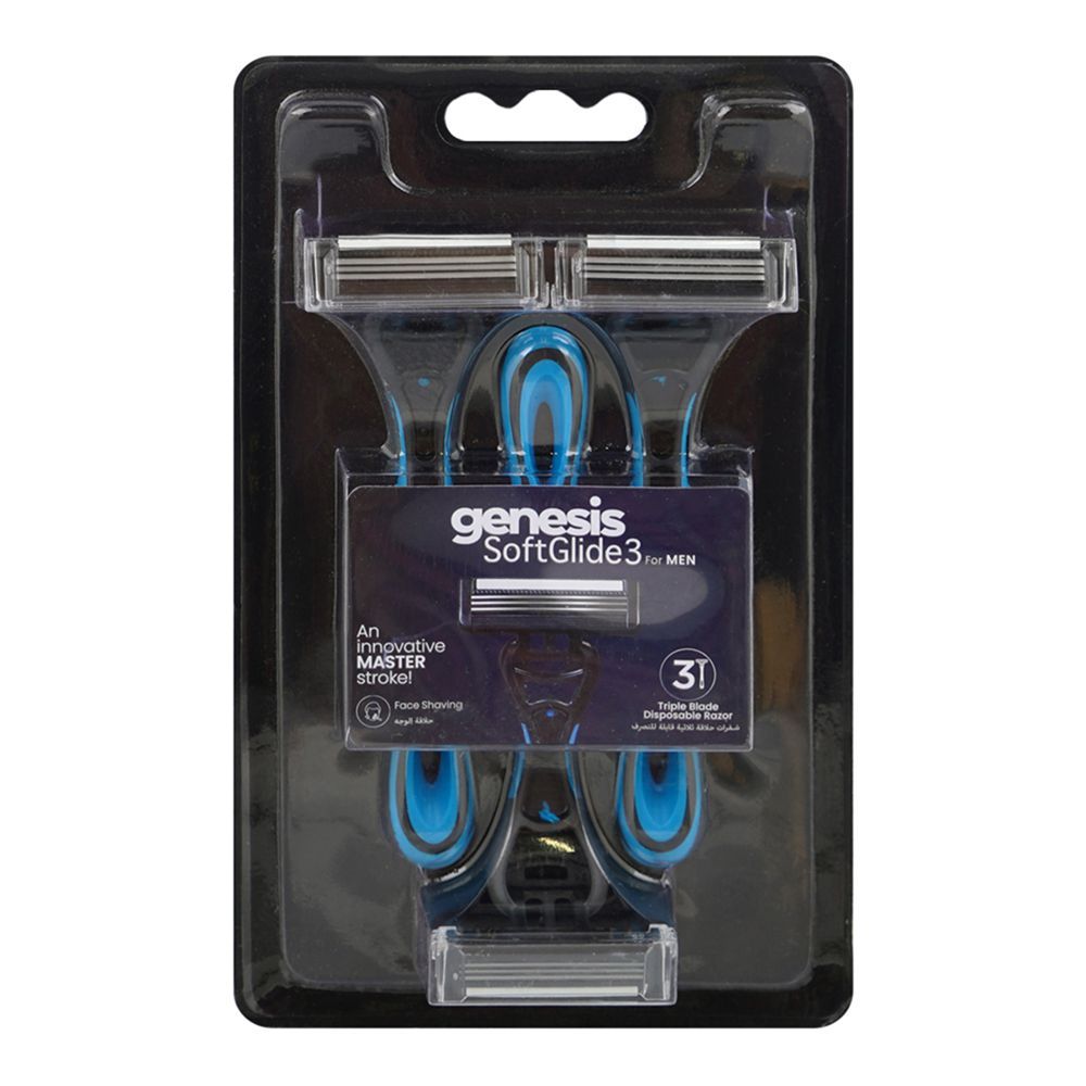 Treet Genesis Soft Glide 3 For Men Razor, For Men, 3-Pack - Main Image