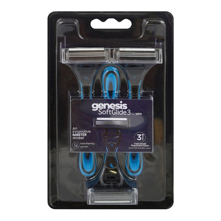 Treet Genesis Soft Glide 3 For Men Razor, For Men, 3-Pack - Main Image