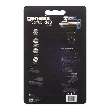 Treet Genesis Soft Glide 3 For Men Razor, For Men, 3-Pack - Image 2