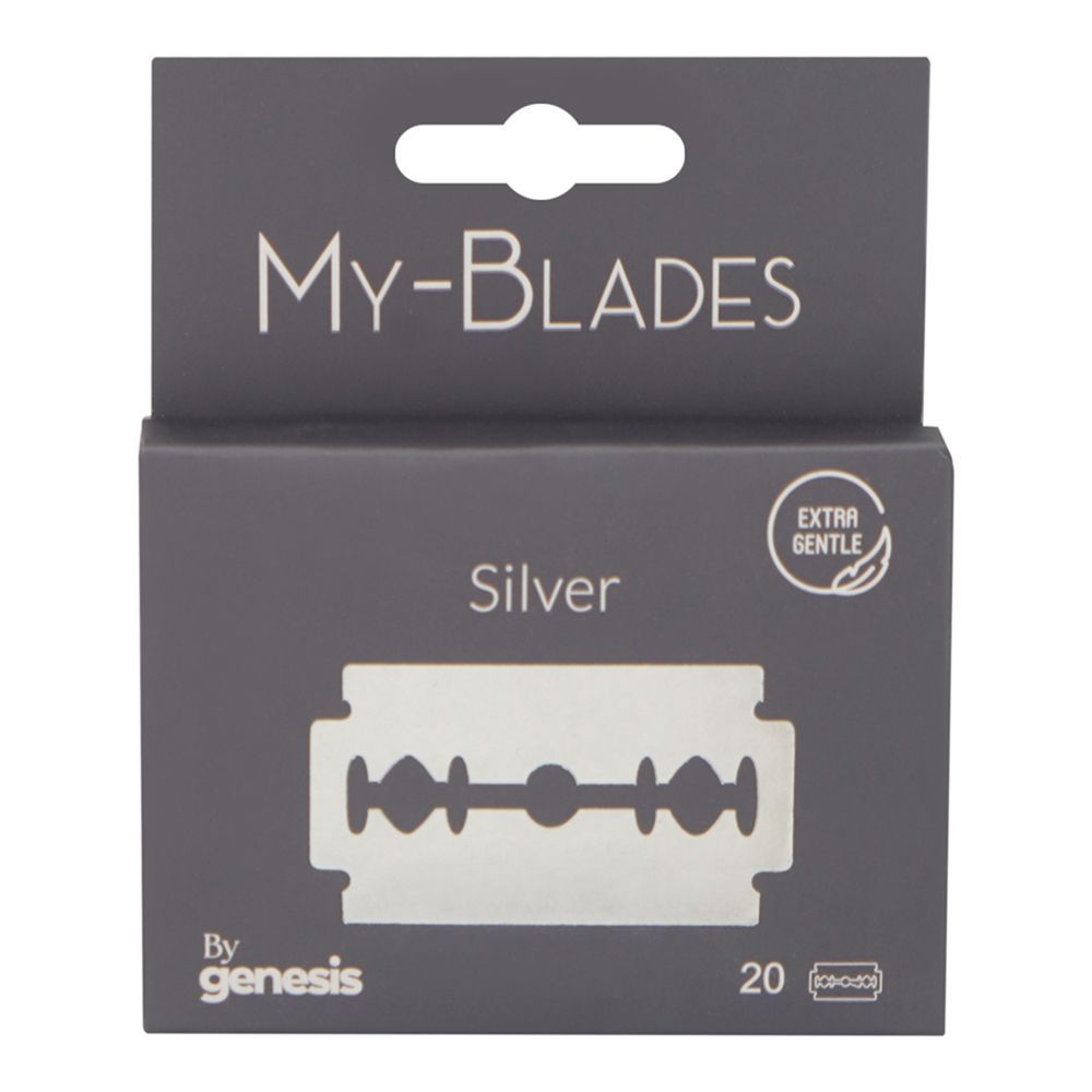 Treet Genesis My-Blades Silver Double-Edge Blades, 20-Pack - Main Image