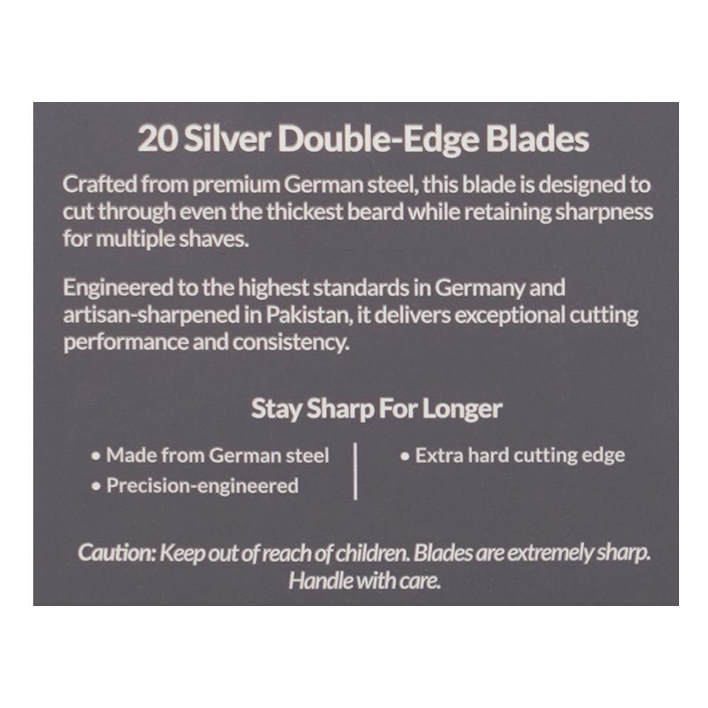 Treet Genesis My-Blades Silver Double-Edge Blades, 20-Pack - Image 3