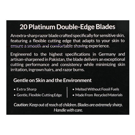 Treet Genesis My-Blades Platinum Double-Edge Blades, 20-Pack - Image 3