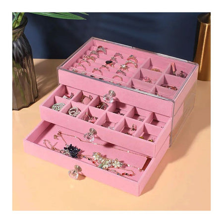 AJF Multi-Functional Jewelry Storage Box, Pink, LD-1018 - Main Image