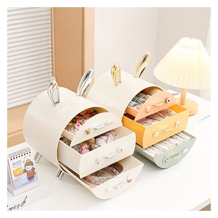 AJF Rabbit Storage Box With 3 Layer Drawers - Image 3
