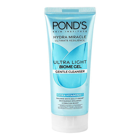 Pond's Hydra Miracle Ultra Light Biome Gel Cera-Hyamino Gentle Cleanser, Niacinamide, Citric Acid, 90g - Main Image
