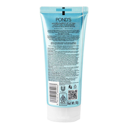 Pond's Hydra Miracle Ultra Light Biome Gel Cera-Hyamino Gentle Cleanser, Niacinamide, Citric Acid, 90g - Image 2