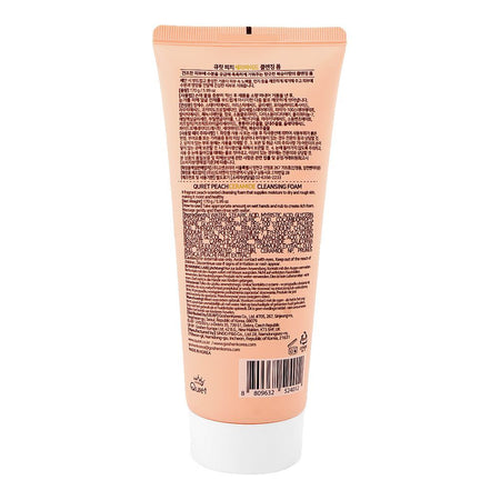 Quret Peach Ceramide Cleansing Foam, Glycerin, Lauric Acid, For Hydrated Skin, 170g - Image 2