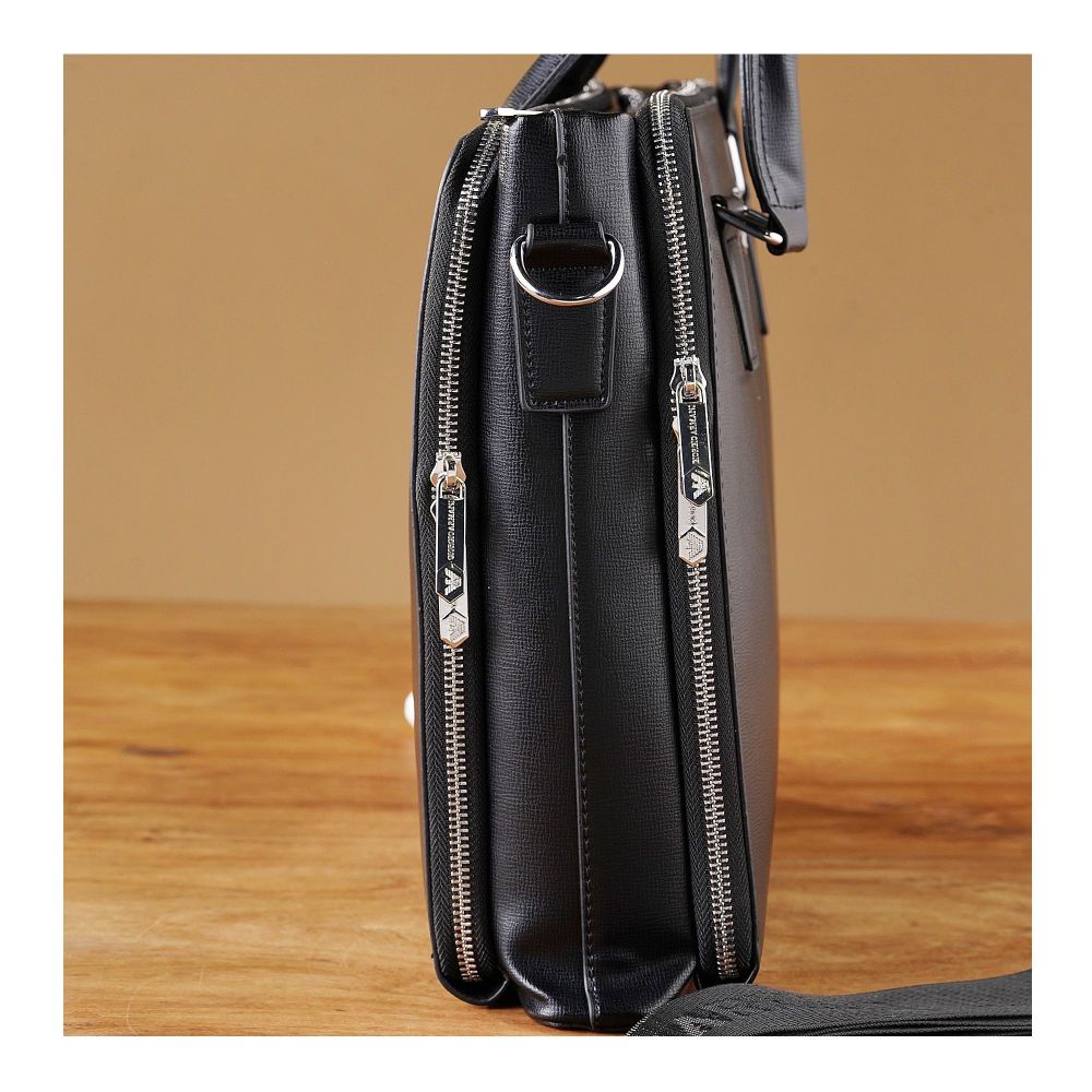 SJ Laptop Office Bag, Black, A930011-5 - Image 4
