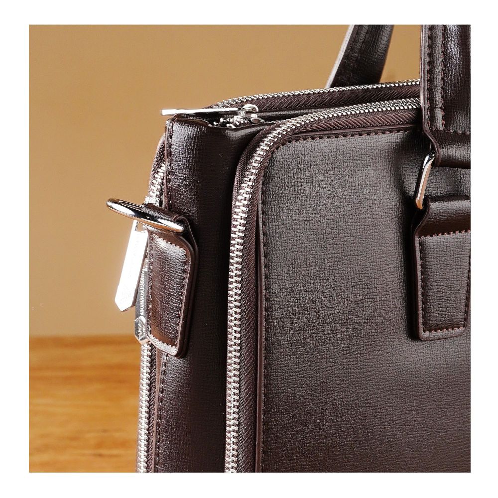 SJ Laptop Office Bag, Brown, A930011-5 - Image 2