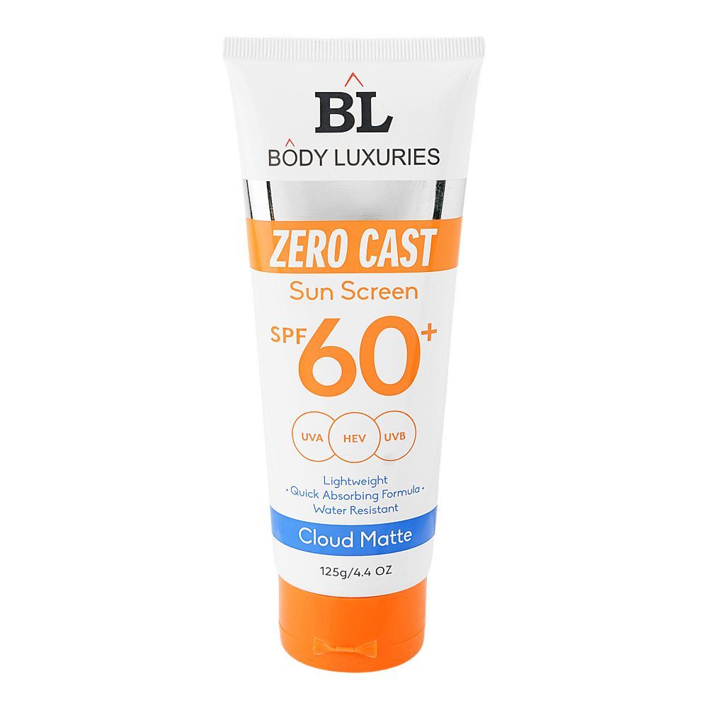 Body Luxuries Zero Cast Cloud Matte Sunscreen, Water Resistant, SPF60+ 125g - Main Image