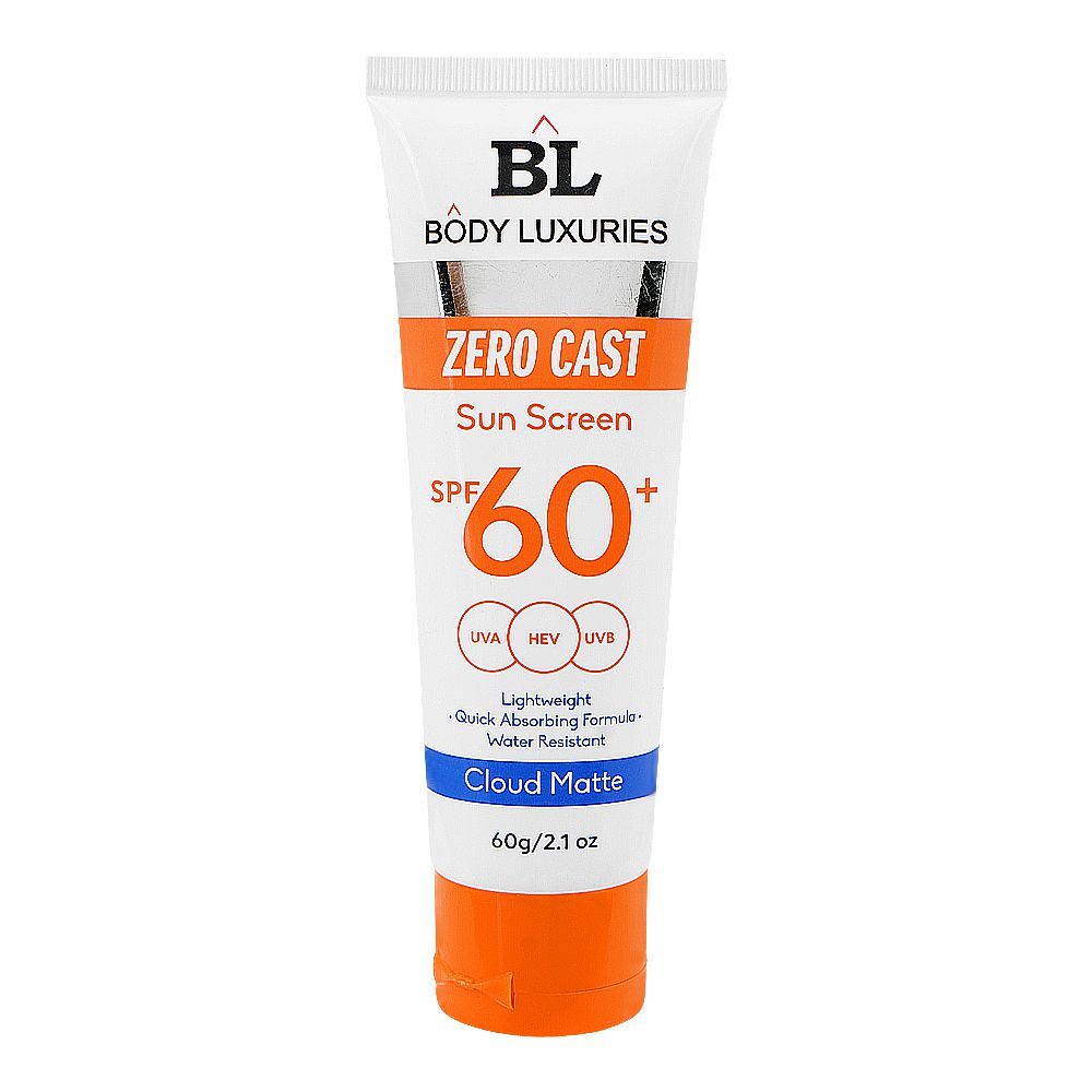 Body Luxuries Zero Cast Cloud Matte Sunscreen, Water Resistant, SPF60+ 60g - Main Image
