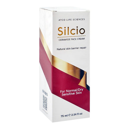 Atco Life Sciences Silcio Ceramide Face Cream, Glycerin, Shea Butter, For Normal, Dry & Sensitive Skin, 75ml - Main Image
