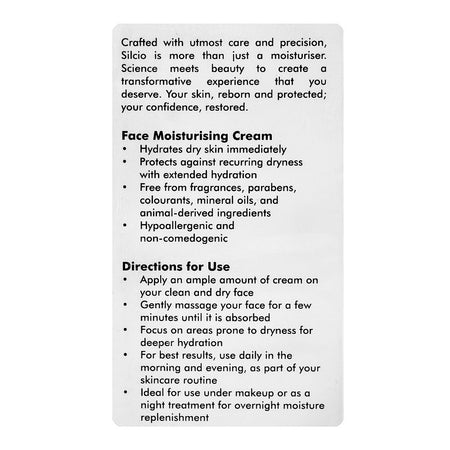 Atco Life Sciences Silcio Ceramide Face Cream, Glycerin, Shea Butter, For Normal, Dry & Sensitive Skin, 75ml - Image 4