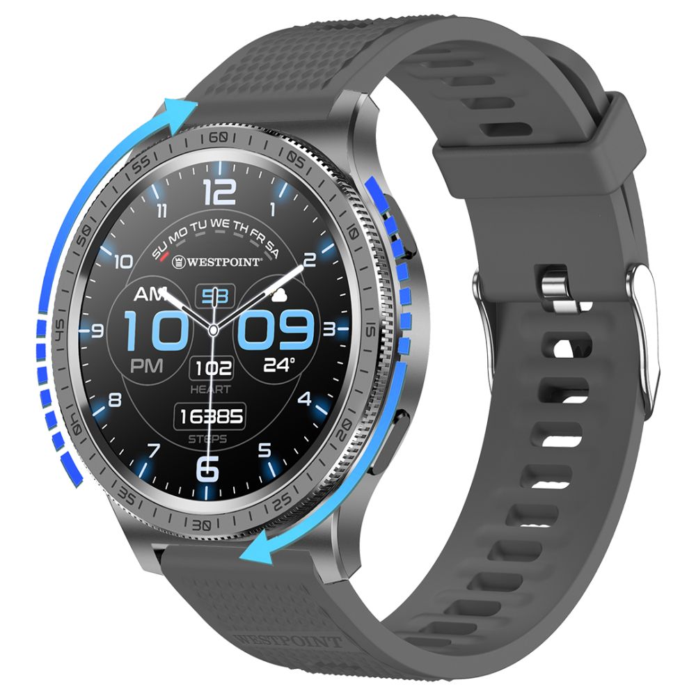 West Point 1.43 Inch AMOLED Display Revolve Smart Watch, IP67 Waterproof, 280mAh Battery BT Calling, WP-5010 - Image 5