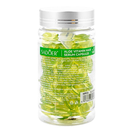Sadoer Vitamin Hair Serum Capules, Argan, Avocado & Aloe Vera Oil, SD8436, 40-Pack - Image 2