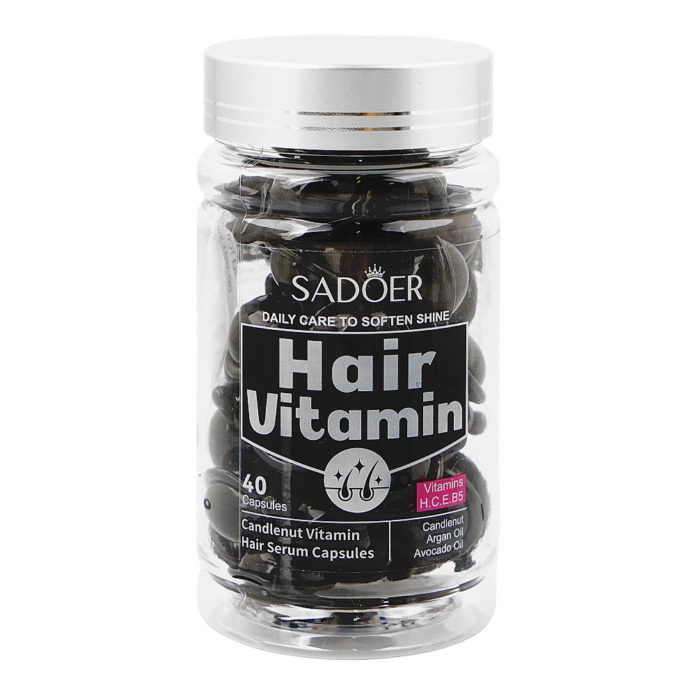 Sadoer Candlenut Vitamin Hair Serum Capules, Argan & Avocado Oil, SD8450, 40-Pack - Main Image