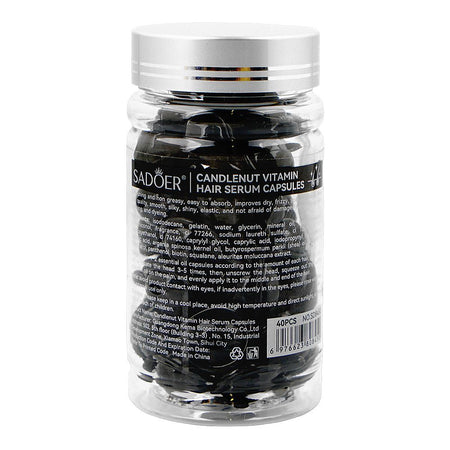 Sadoer Candlenut Vitamin Hair Serum Capules, Argan & Avocado Oil, SD8450, 40-Pack - Image 2