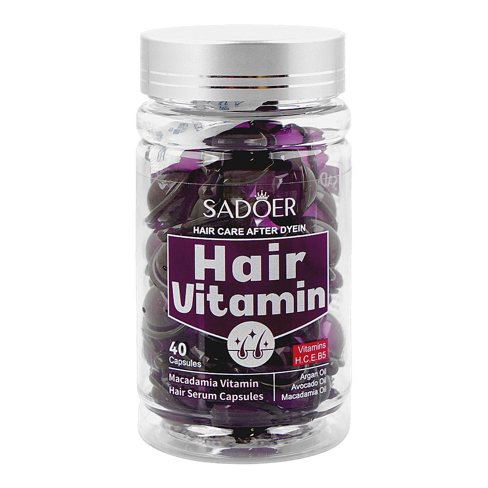 Sadoer Vitamin Macadamia Hair Serum Capules, Argan & Avocado Oil, SD8412, 40-Pack - Main Image