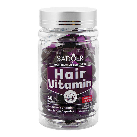 Sadoer Vitamin Macadamia Hair Serum Capules, Argan & Avocado Oil, SD8412, 40-Pack - Main Image