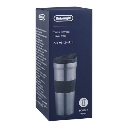 Delonghi Satinless Steel Travel Mug, 705ml, DLSC083 - Image 2