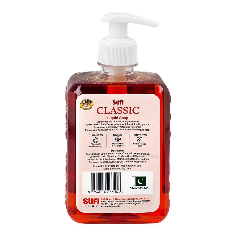 Sufi Classic Liquid Soap Silky Touch, 500ml Pump - Image 2