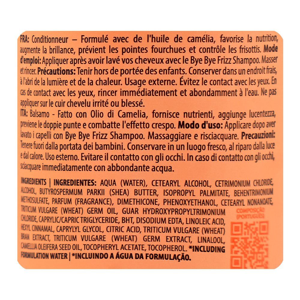 Cadiveu Professional Essentials Bye Bye Frizz Conditioner, Shea Butter, Citric Acid, For Frizzy Hair, 250ml - Image 3