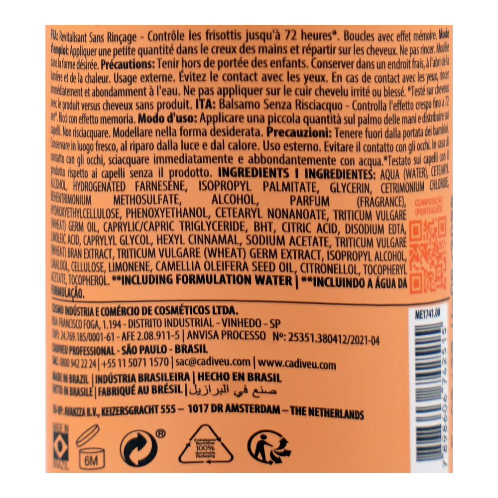 Cadiveu Professional Essentials Bye Bye Frizz Frizz Killer, Glycerin, Citric Acid, For Frizzy Hair, 120ml - Image 3