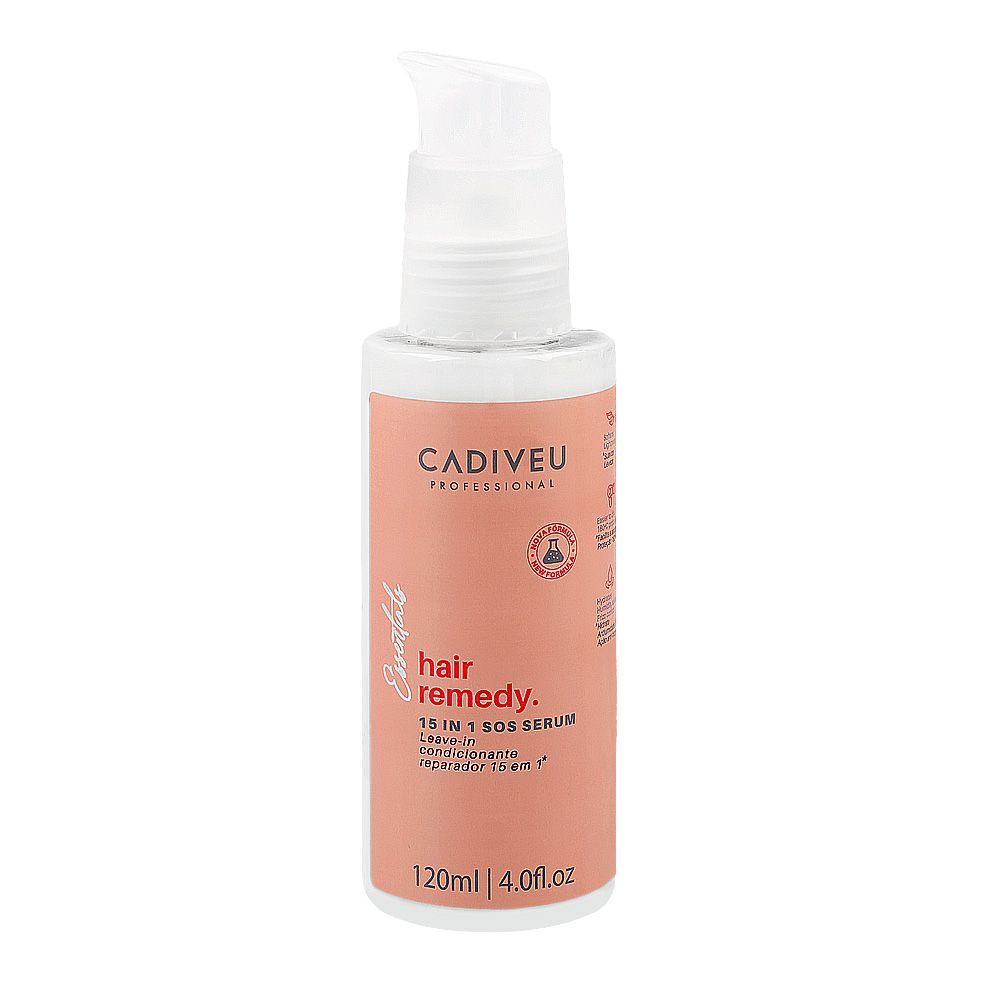 Cadiveu Professional 15-In-1 Essentials Hair Remedy SOS Serum, Glycerin, For Damaged Hair, 120ml - Main Image