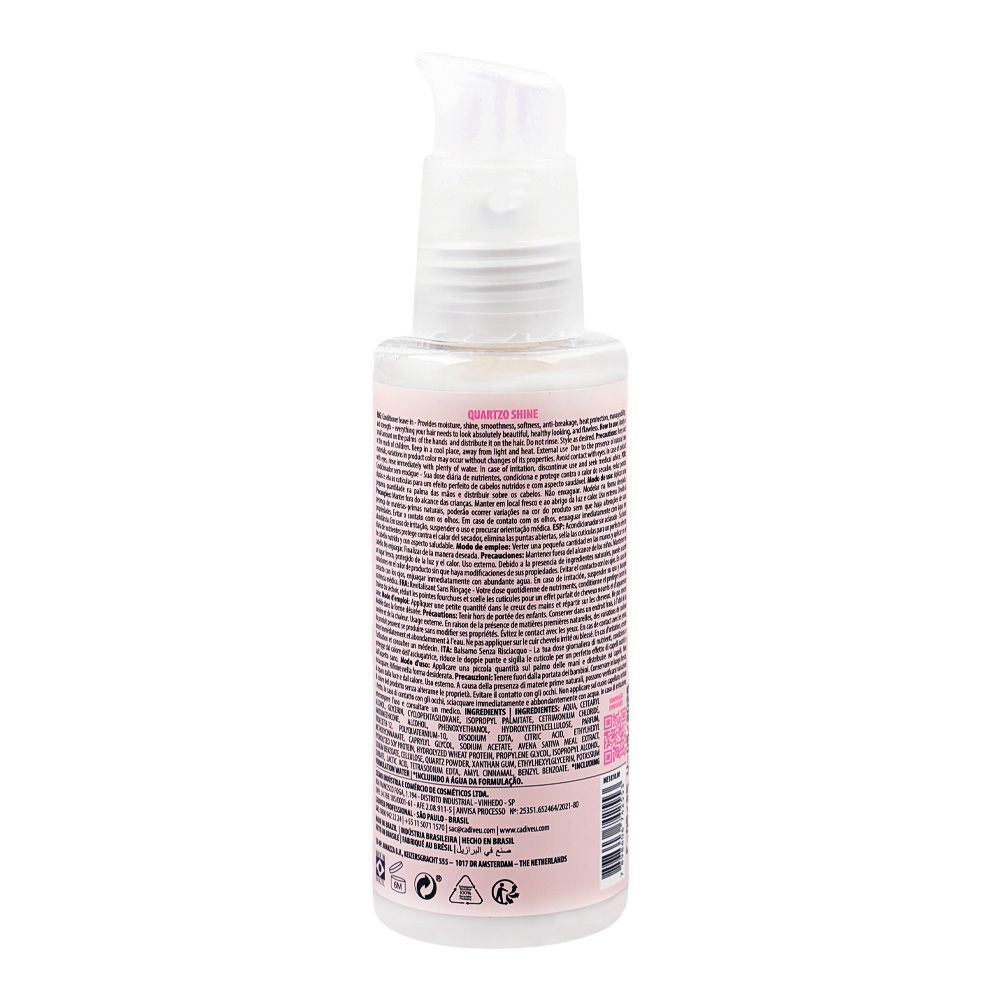 Cadiveu Professional Essentials Quartzo Shine Leave-in Balm, Citric Acid, Glycerin, For Weak Hair, 120ml - Image 2