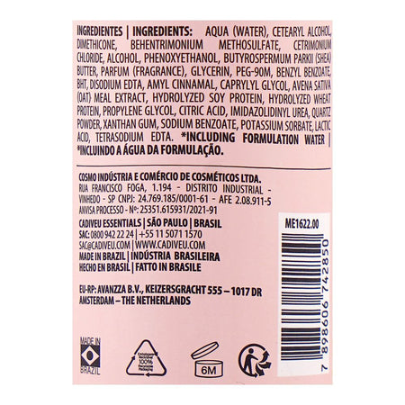 Cadiveu Professional Glossy Hair Quartzo Shine 2 Conditioner, Citric Acid, For Dry & Dull Hair, 250ml - Image 3