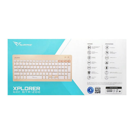 Alcatroz Xplorer Go! BTR-200 Dual Mode BT5.2+2.4G Wireless Keyboard, 180mAh Battery, Sand - Image 3
