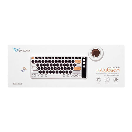 Alcatroz Air Dock 2 Jellybean Multi-Device Dual Mode BT5.3 + 2.4G Rechargeable Keyboard, 230mAh Battery, Autumn Black - Main Image