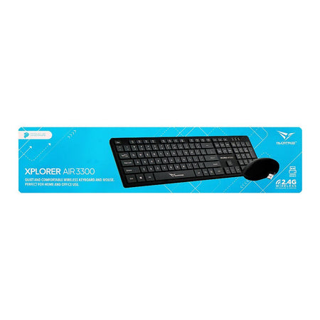Alcatroz Xplorer Air 3300 2.4G Wireless Keyboard & Mouse Combo, Black - Image 2