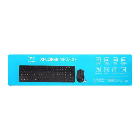 Alcatroz Xplorer Air 3300 2.4G Wireless Keyboard & Mouse Combo, Black - Image 3