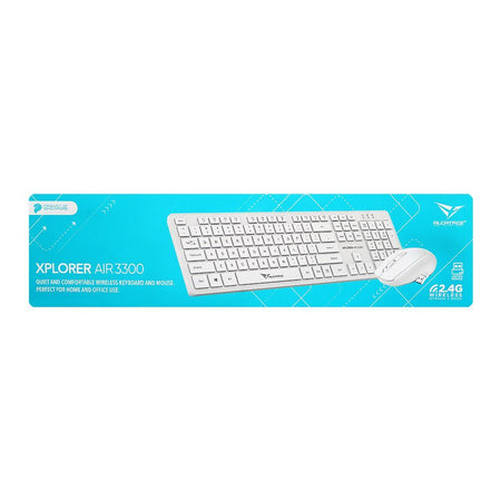 Alcatroz Xplorer Air 3300 2.4G Wireless Keyboard & Mouse Combo, White - Image 2