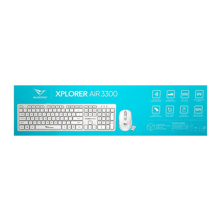 Alcatroz Xplorer Air 3300 2.4G Wireless Keyboard & Mouse Combo, White - Image 3